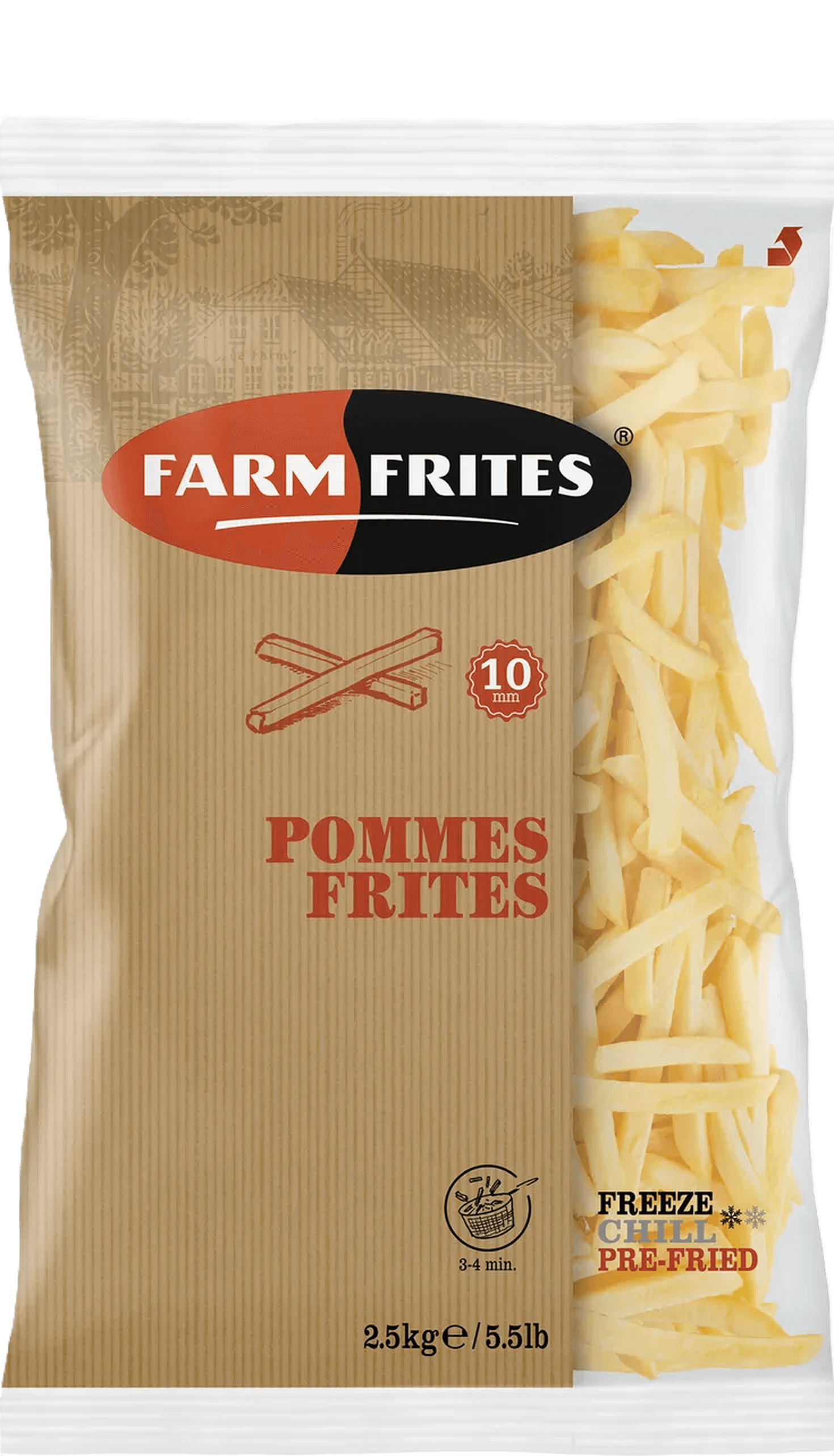 Картофель фри Farm Frites 10мм без панировки 2.5кг